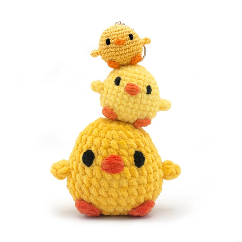 Boneka Rajut Mini Chick Keychain — DIY Fluffies