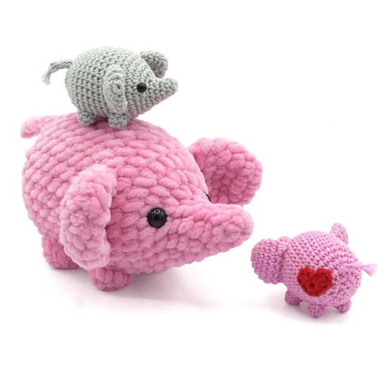 Boneka Rajut Little Elephant Gajah — DIY Fluffies