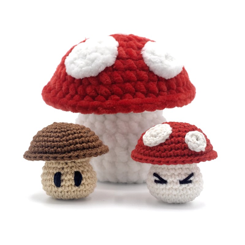 Boneka Rajut Magic Mushroom Jamur — DIY Fluffies