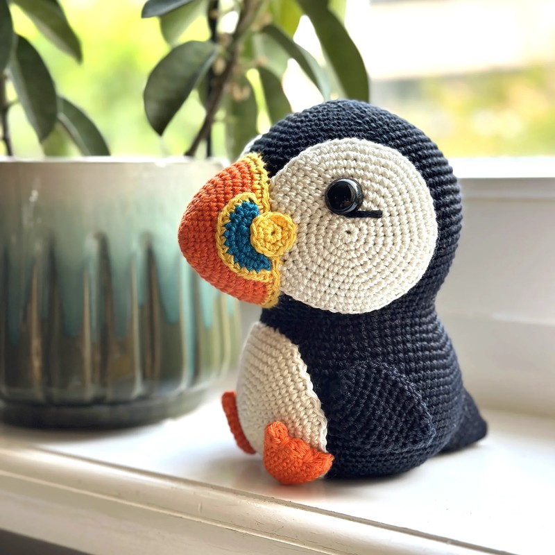 Boneka Rajut Puffin Bird Burung Laut — DIY Fluffies